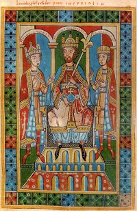 Friedrich Babarossa und seine Söhne in der Welfenchronik